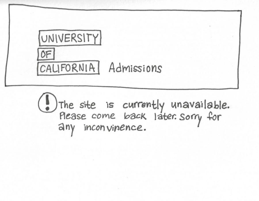 University of California site crashes the night before the deadline creating immediate panic